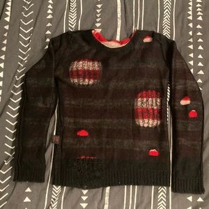 Tripp NYC Reversable Striped Mohair Punk Sweater